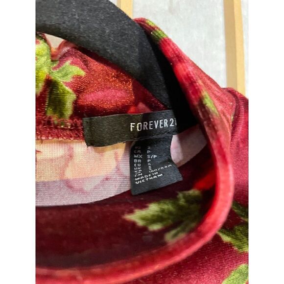 Forever 21 S Crushed Velvet Floral Dress - Picture 3 of 13